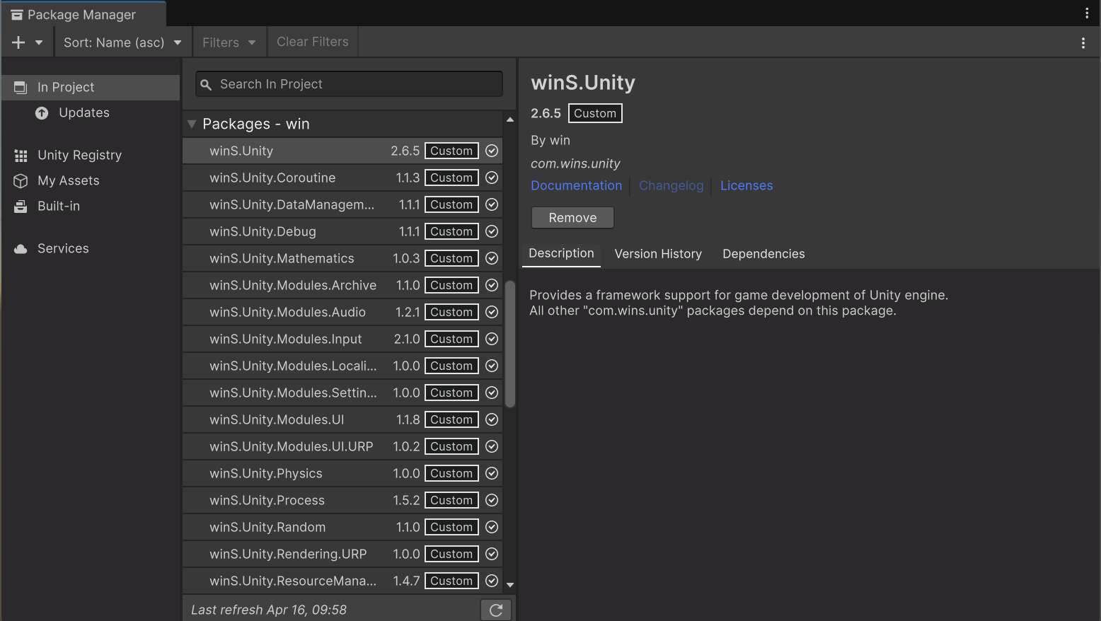 Unity Package Manager
